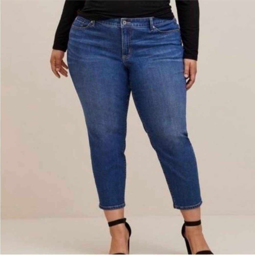 Torrid Perfect Skinny Ankle Jeans Mid Wash Plus Size 26 Tall